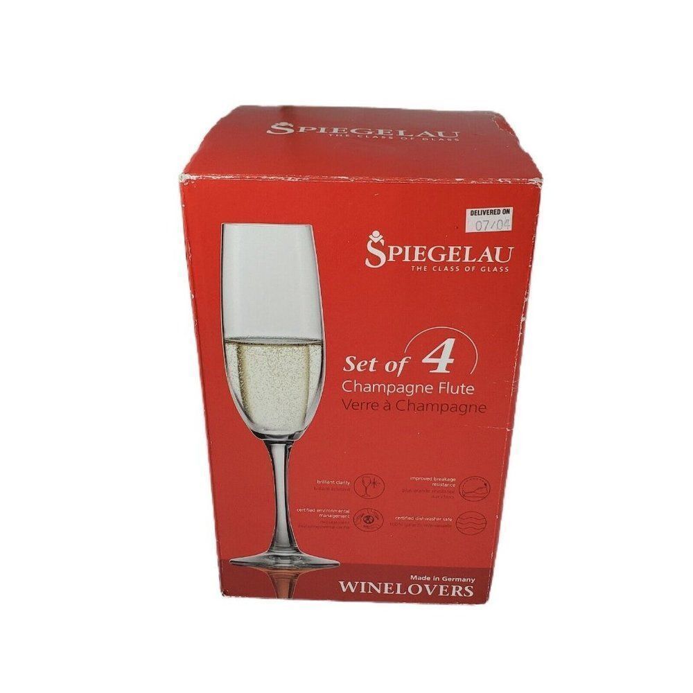 Spiegelau Style White Wine Glasses (Set of 4) MADE IN GERMANY Flutes Vintage